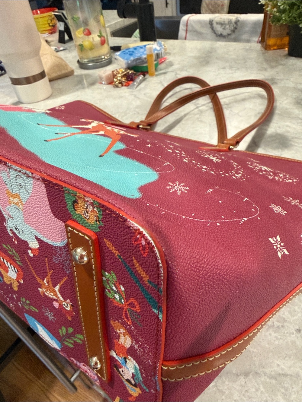 Dooney and Bourke Disney parks classic Christmas tote - Picture 8 of 10